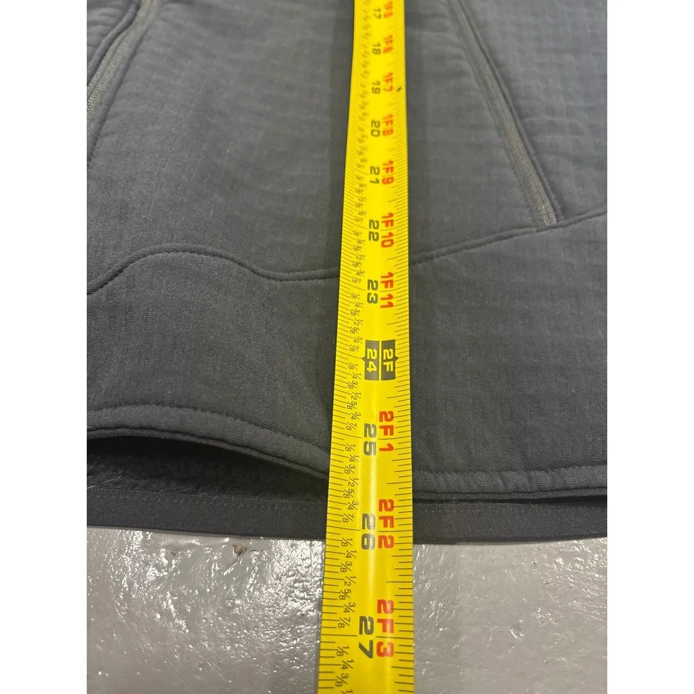 Outdoor Research Men Medium Full Zip Grid Fleece Jacket Charcoal Gray